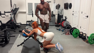 OnlyFans Little Dragon And Jason Luv BBC Gym Coach Drilling His Client Tight Wet Pussy PP