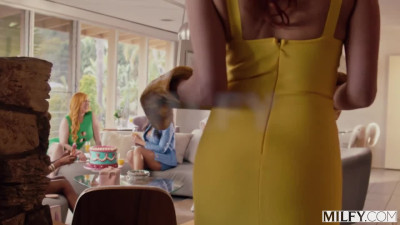 Milfy Armani Black Hot Housewife Rides Young Delivery Boys Cock PP