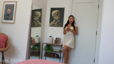PornHub Jak Knife Nicole Doshi Beautiful Asain Babe receives lessons during the study session