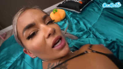 CamSoda Hayley Des Big Ass Blonde Fucked And Cum On Pumpkin Cosplay