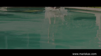 MariskaX Elena Black Outdoor Pool Sex LEWD
